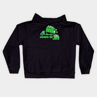 Loads Of Luck Truck Shamrock Clover Kids Hoodie